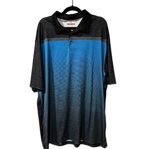 Grand Slam Blue/Black/Charcoal Golf Polo | 2XL Tall